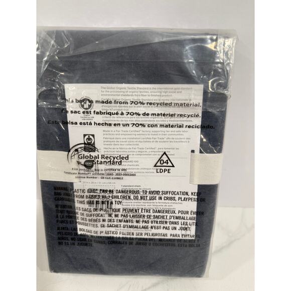 Pottery Barn Teen Organic Favorite Tee Standard Sham 20x26 Charcoal Gray NWT - Picture 5 of 6